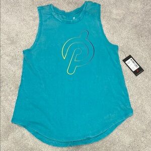 Peloton Blue Scoop Tank Top